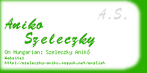 aniko szeleczky business card