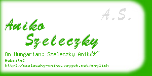 aniko szeleczky business card